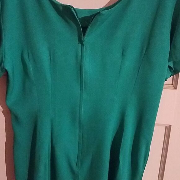 Dark aqua short sleeve dress - Picture 4 of 5